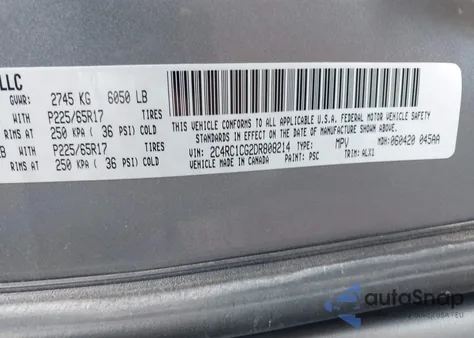 2013 Chrysler Town & Country Touring-L из США, поврежденный, VIN 2C4RC1CG2DR808214